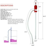 Tera Pump TRDRUM20 Drinking Water Manual Large Siphon Pump for Drum Barrels