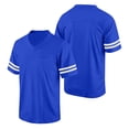 thumbnail image 6 of longantii Jersey Shirts for Women Y2k Solid Color Football Jerseys Oversized Short Sleeve V Neck Athletic T-Shirts Casual Loose Streetwear Summer Tops Practice Sports Uniforms Blue S, 6 of 7