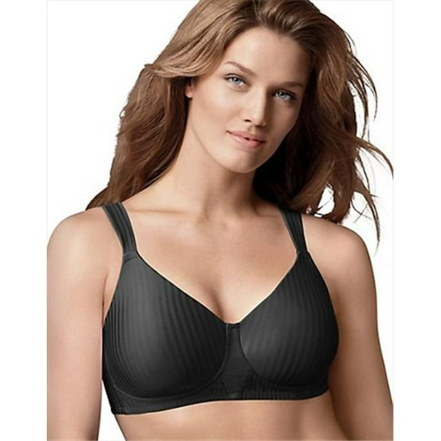 Playtex 4707 Secrets Perfectly Smooth Wirefree Bra, Black - Size 38DD