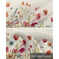 thumbnail image 6 of Red Floral Linen Curtain Valance for Bedroom/Bathroom/Kitchen/Living/Dining Room Window,Vintage Eucalyptus Botanical Leaves Farmhouse Pocket Topper Drapes Decorative Cafe Drapery Panel 54"x18", 6 of 6