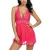 

LACOZY Women Plus Size Plus Size Mesh Lingerie Halter Neck Lace See Through