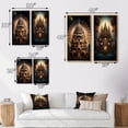 thumbnail image 4 of Designart "Ancient Temple Mystique Consciousness Unveiled III" Abstract Landscape Framed Wall Art Set Of 2 - Modern Gold Framed Canvas Set For Living Room Decor, 4 of 6