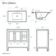 thumbnail image 6 of Swiss Madison SM-BV241-3 Chateau 36" Free Standing Single Basin Vanity Set - Golden Oak /, 6 of 6