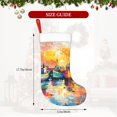 thumbnail image 4 of Yiaed Colorful Fishing Boats Print Christmas Stockings, Christmas Stockings Hanging Ornaments, Christmas Stockings for Family Christmas Holiday Decorations, 4 of 7