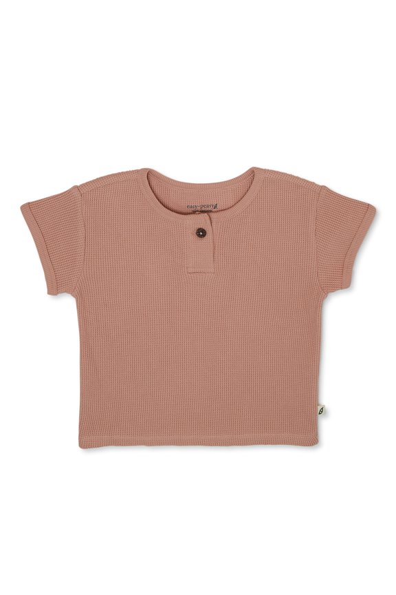 Toddler Girl Short Sleeve Waffle T-Shirt, Sizes 18M-5T