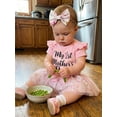 thumbnail image 6 of BemeyourBBs Newborn Baby Girl My First Mothers Day Outfits Letter Print Round Neck Short Sleeve Romper Floral Tulle Tutu Skirts Set Headband 3Pcs Infant Girl Spring Summer Clothes, 6 of 9
