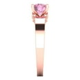 thumbnail image 3 of Clara Pucci 14K Rose Gold 1.06ct Pink Solitaire with Accents Ring for Women, 3 of 8