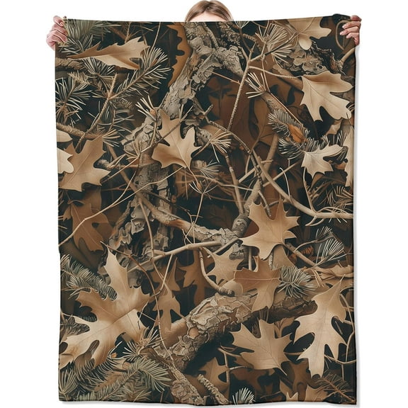 Forest Blankets Gifts for Adult Kids, Flannel Forest Throw Blanket, Birthday Gifts for Boys Girls, Forest Decor for Sofa Couch Bed Living Room Soft Warm Lightweight Cozy 60" x 50"