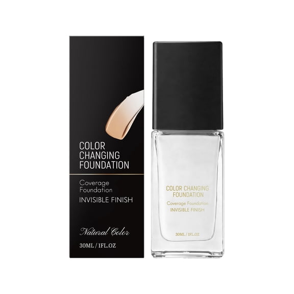 Color Changing Liquid Foundation, Auto-Adapting Technology with Lightweight Buildable Coverage for All Skin Tones, 1 oz