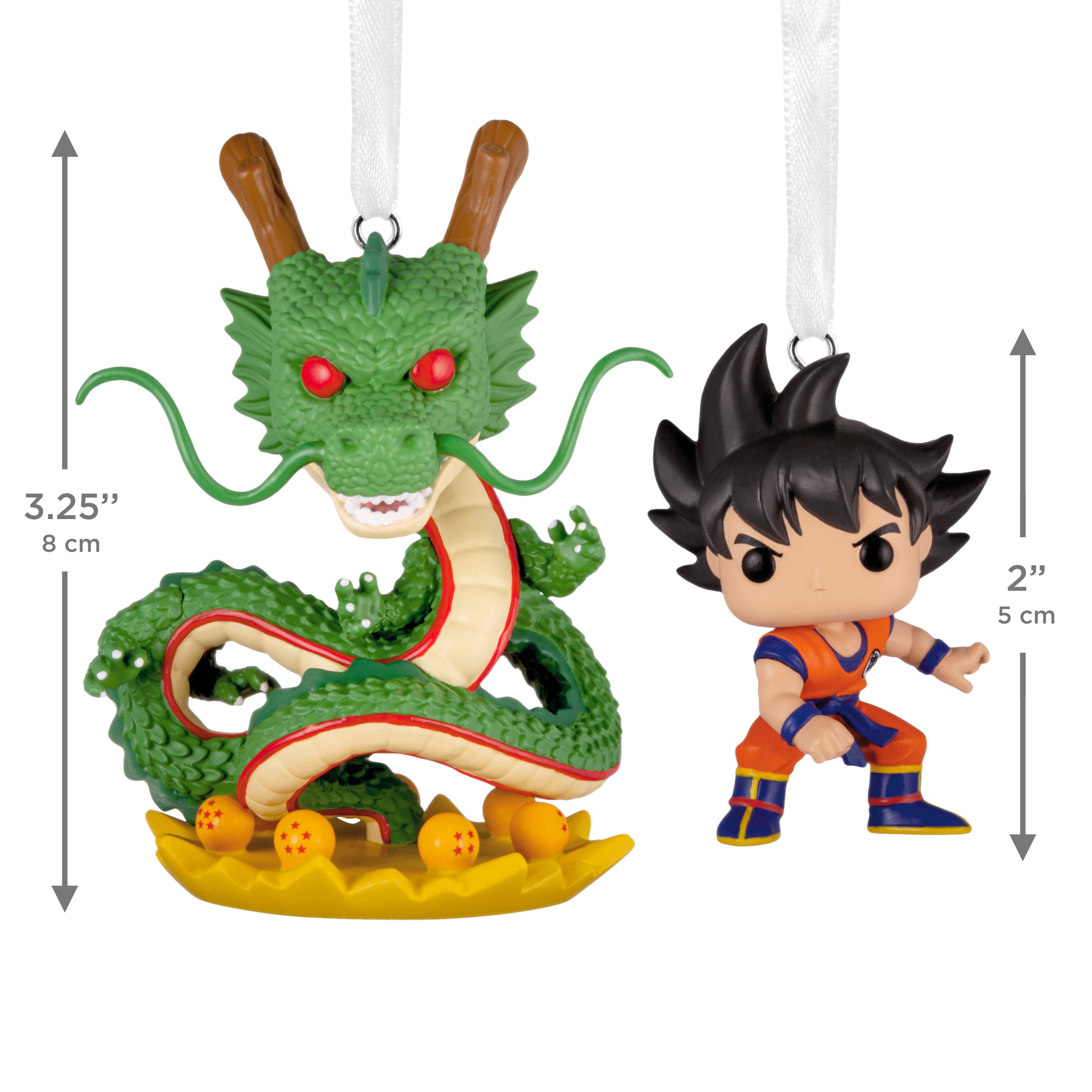 Hallmark Ornaments (Dragon Ball Z Goku, Shenron Funko), Set of 2, 1 Count