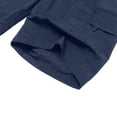 thumbnail image 5 of Hurxie Mens Casual Sweat Cargo Shorts Drawstring Elastic Waist Athletic Workout Gym Jogger Shorts with Pockets Dark Blue,XL, 5 of 7
