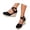 Black, variant on Women Straw Woven Wedge Sandals Platform Thick Sole Buckle Summer Casual Heeled Shoes