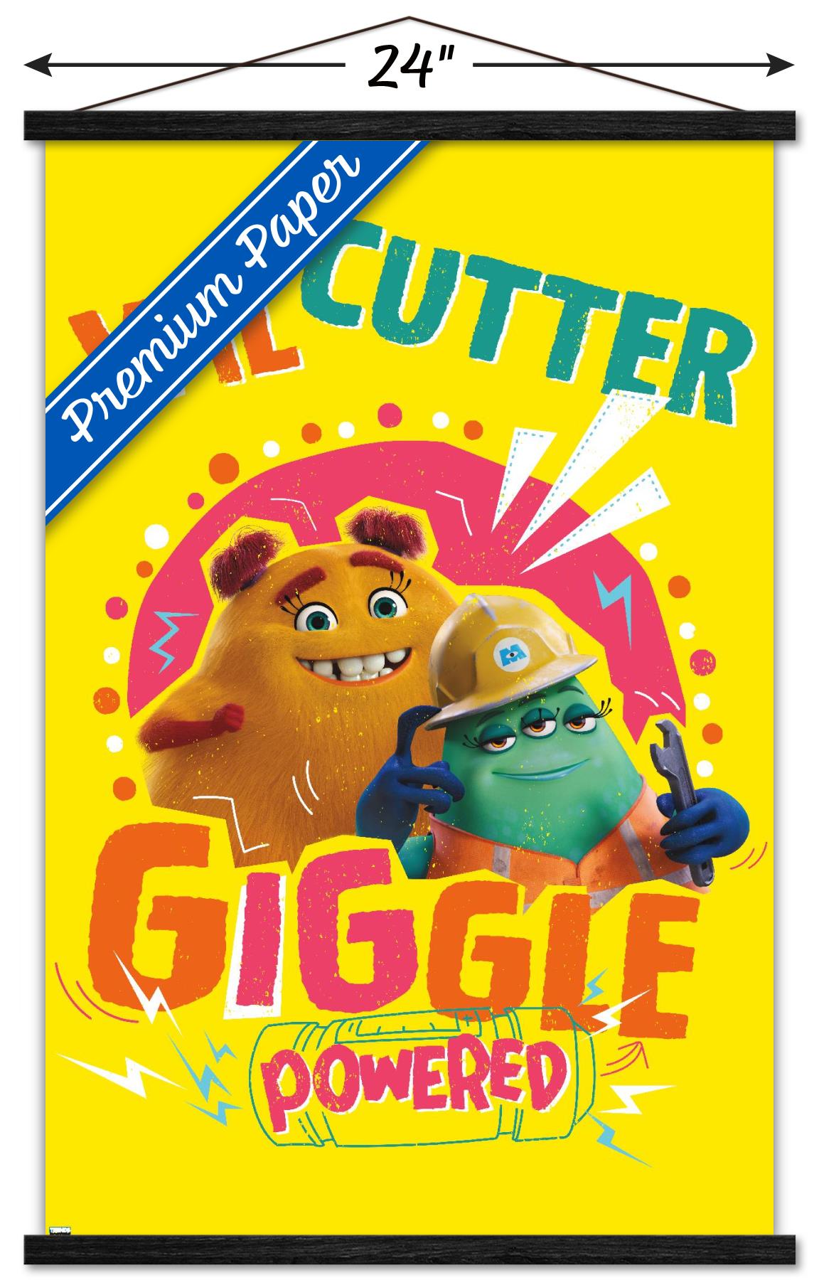 Disney Monsters at Work - Giggle Wall Poster with Wooden Magnetic Frame, 22.375" x 34"