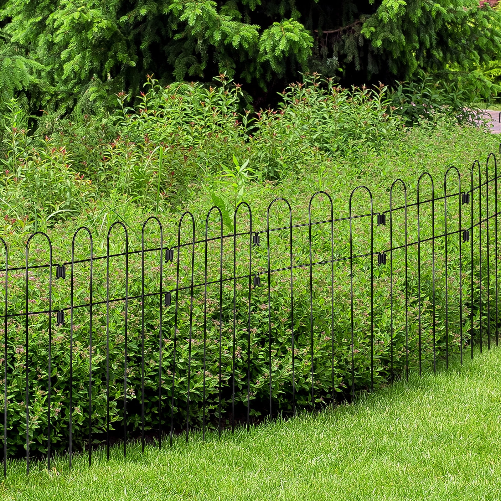 No digging fence, decorative garden fence border outdoor animal barrier anti-scopium metal plate
