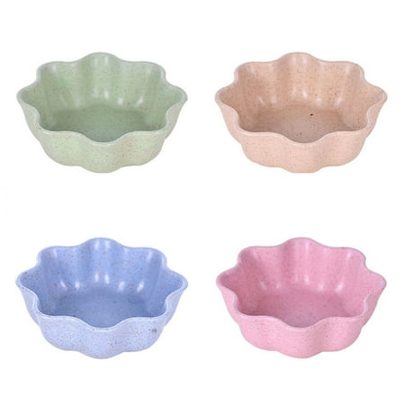 

60PCS Multifunctional Wheat Straw Seasoning Dish Sauces Salt Snacks Small Plate Vinegar Soybean Bowl blue pink green rice white