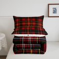 thumbnail image 5 of Manfei Modern Checkered Twin Comforter Sets,Geometric Check Bedding Set,Red Green Black,Christmas Reversible,2-Piece,1 Comforter and 1 Pillowcase,2-Piece,1 Comforter and 1 Pillowcase, 5 of 7
