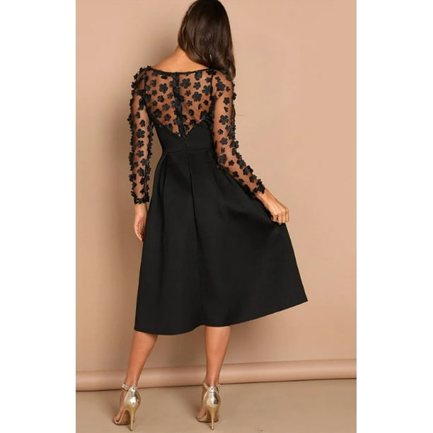 Vestidos Negros Vestido Floreado Dos Piezas Vestido Largo De