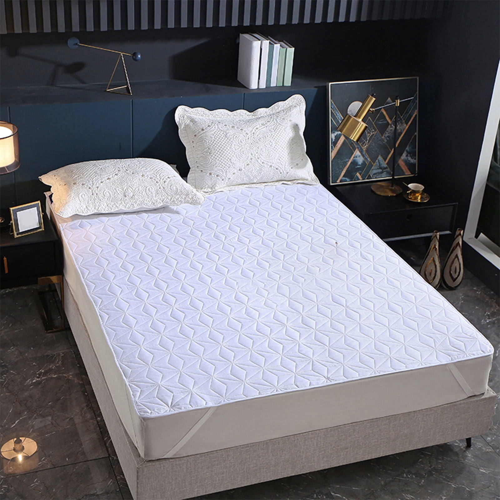 Hmgxay Waterproof Mattress Protector, Quilted Fitted Dust-Proof Mattress Pad Cover, Cozy Sleep-Soft Breathable Bed Mattress Cover(59.0x78.7 Inches)