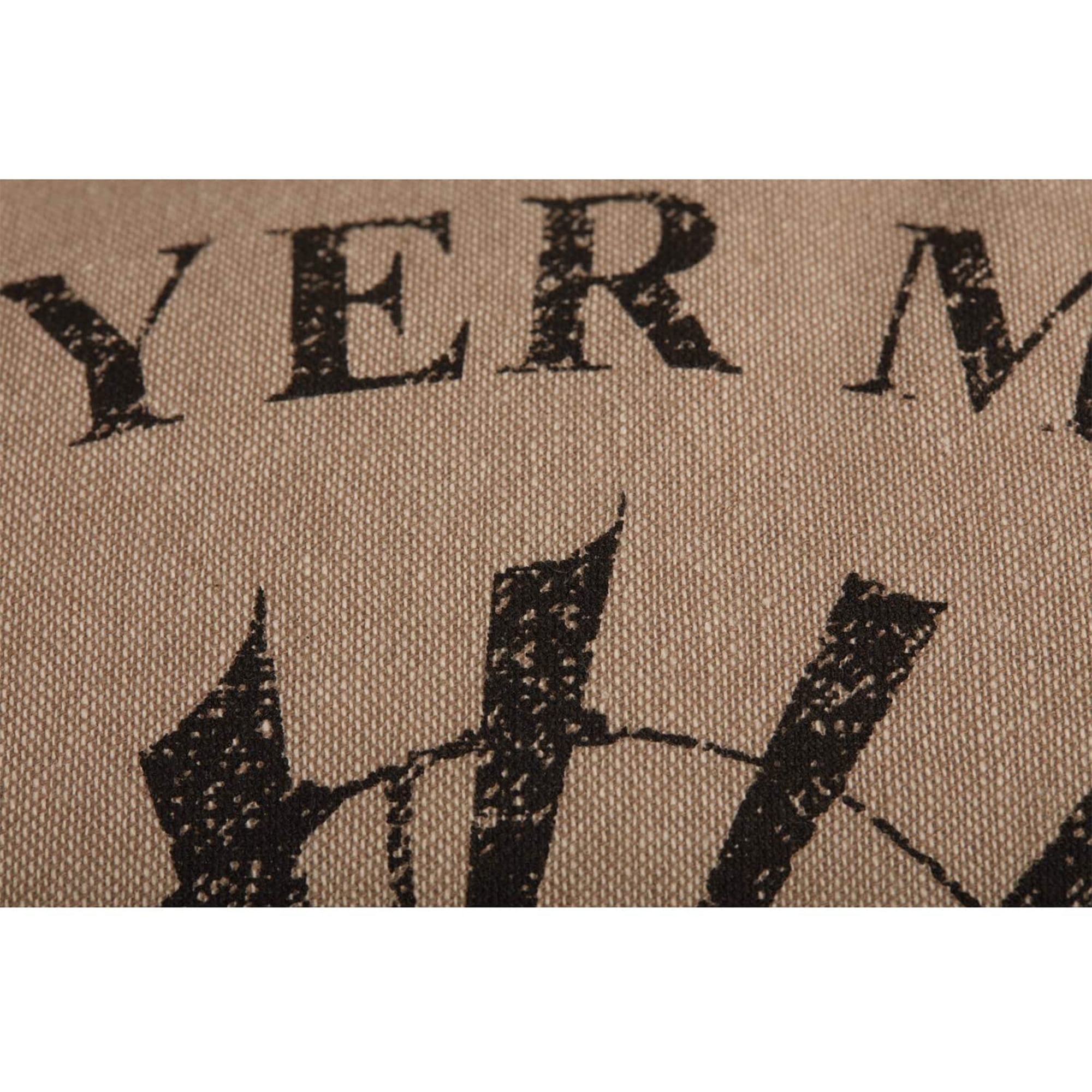 VHC Brands Sawyer Mill 18x18" Square Accent Throw Pillow, Windmill, Charcoal
