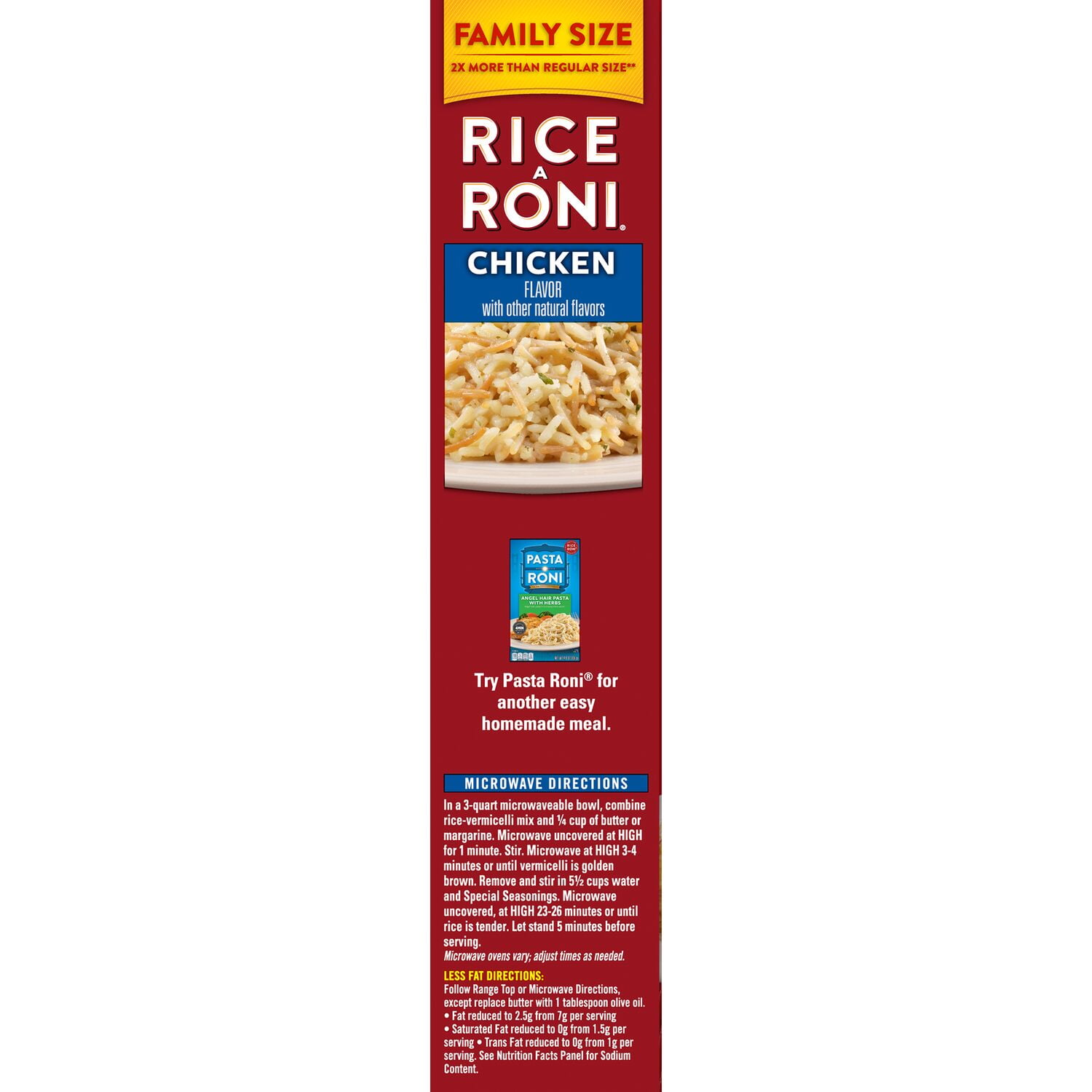 Rice-A-Roni Chicken Rice & Vermicelli Mix Packaged Meal, Family Size, Shelf-stable 13.8 oz Box (Pack of 6)