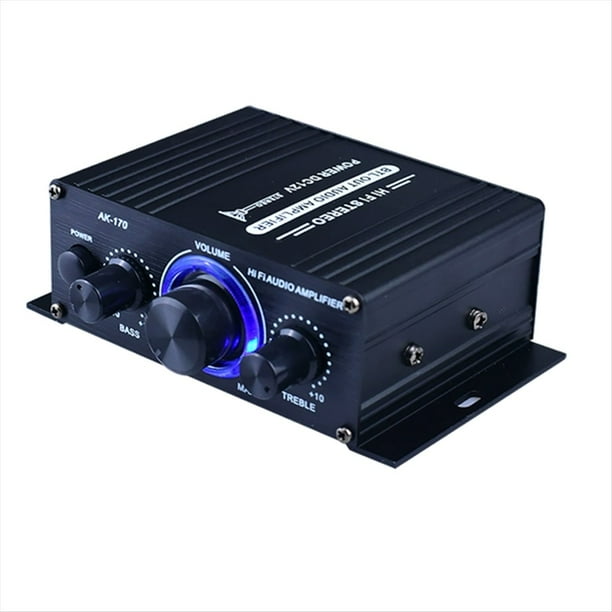 Mini Amplificador de Audio Estéreo Digital HIFI de 12 V y 400 W, Amplificador FM para Coche, Radio, Hogar, Cine, Micrófono AK170