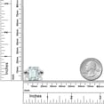 thumbnail image 5 of Gem Stone King 925 Sterling Silver Sky Blue Simulated Aquamarine and White Moissanite Engagement Ring for Women (6.67 Cttw, Gemstone March Birthstone, Emerald Cut 14X10MM, Size 5), 5 of 6
