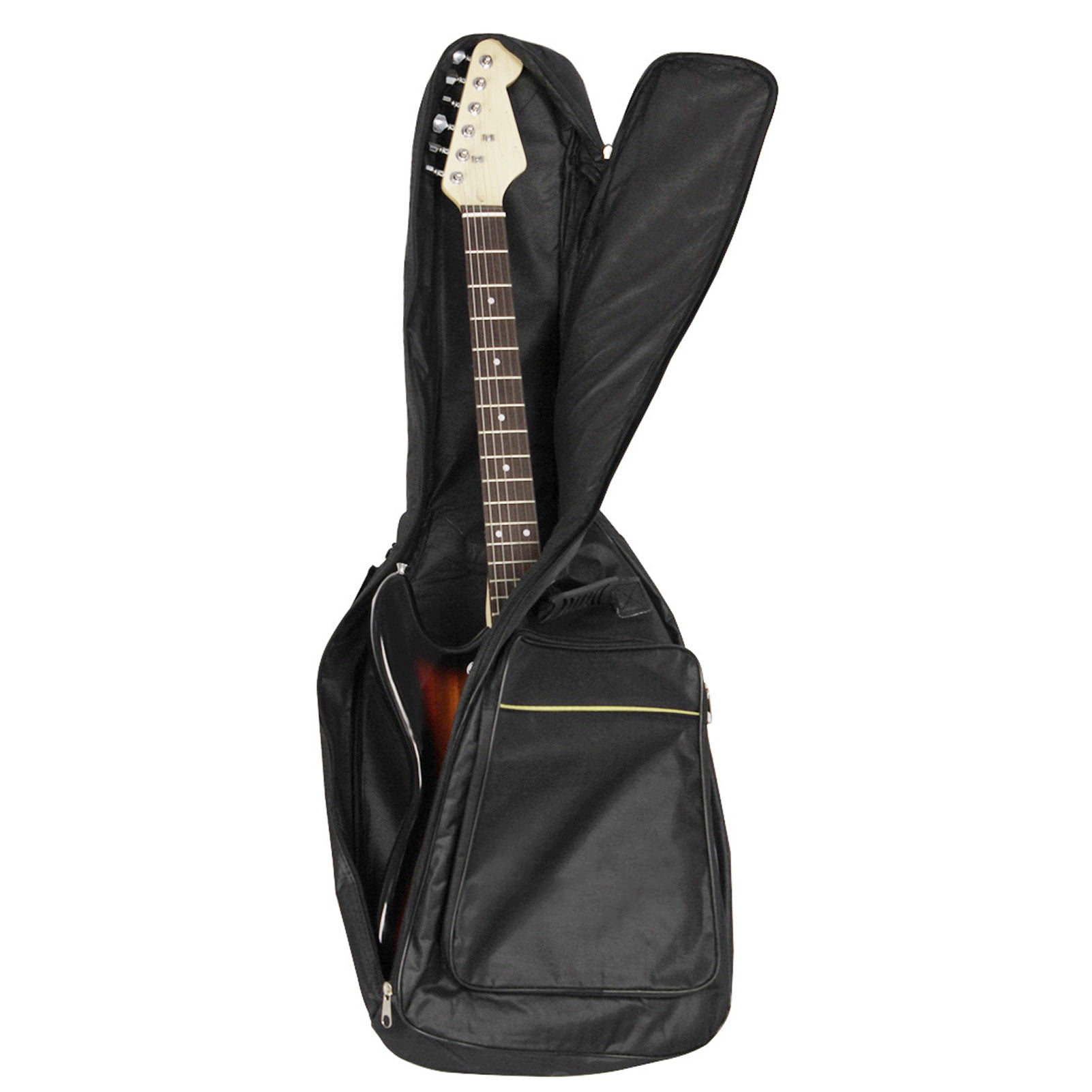 NFTIGB Premium Waterproof Electric Guitar Bag 39 Inches / 99 cm Gig Bag Case 7mm Extra Thick Foam Padding Durable Heavy Duty Adjustable Backpack Straps Large Pockets for Universal 39in Guitar Black