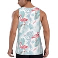 thumbnail image 3 of Haiem Tropical Flamingo Men Workout Tank Top Gym Bodybuilding Sleeveless Muscle T Shirts Athletic Tank Breathable Workout Shirt-4X-Large, 3 of 9
