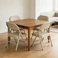 thumbnail image 4 of 4 Pack Beige Leather Padded Folding Chairs - Steel Frame, No Assembly, Portable Stackable for Indoor Outdoor, 4 of 10