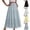Light Blue, variant on Royisotas Long Skirt for Women Pleated Casual Lace Cotton Trendy Womens Skirts