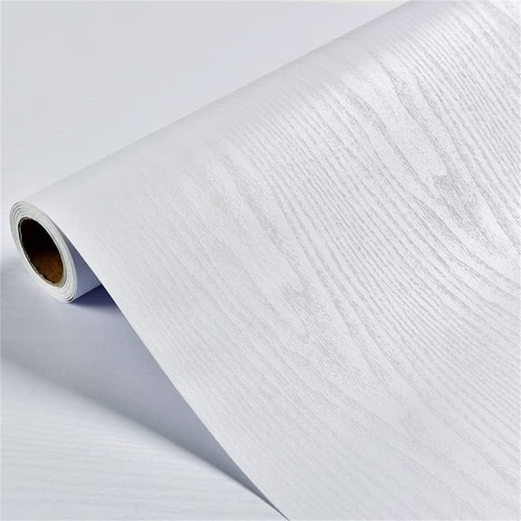 White Wood Wallpaper,Topboutique Wood Contact Paper,Waterproof Peel Wallpaper,Removable Self Adhesive Wood Grain Contact Paper Film Roll for Wall Kitchen Desk Dining Table,15.7 x 118.1 in