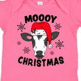 thumbnail image 4 of Inktastic Moooy Christmas with Cute Holstein Cow and Snowflakes Boys or Girls Baby Bodysuit, 4 of 5