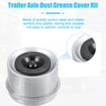 thumbnail image 3 of Unique Bargains 4pcs 1.98' Trailer Axle Dust Cap Cup Grease Cover with 4pcs Rubber Plugs Set for Trailer Camper RV, 3 of 6