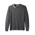 thumbnail image 2 of Daxton Premium Brooklyn Men Long Sleeves T Shirt Ultra Soft Medium Weight Cotton, Hth Charcoal Tee White Letters 3XL, 2 of 3