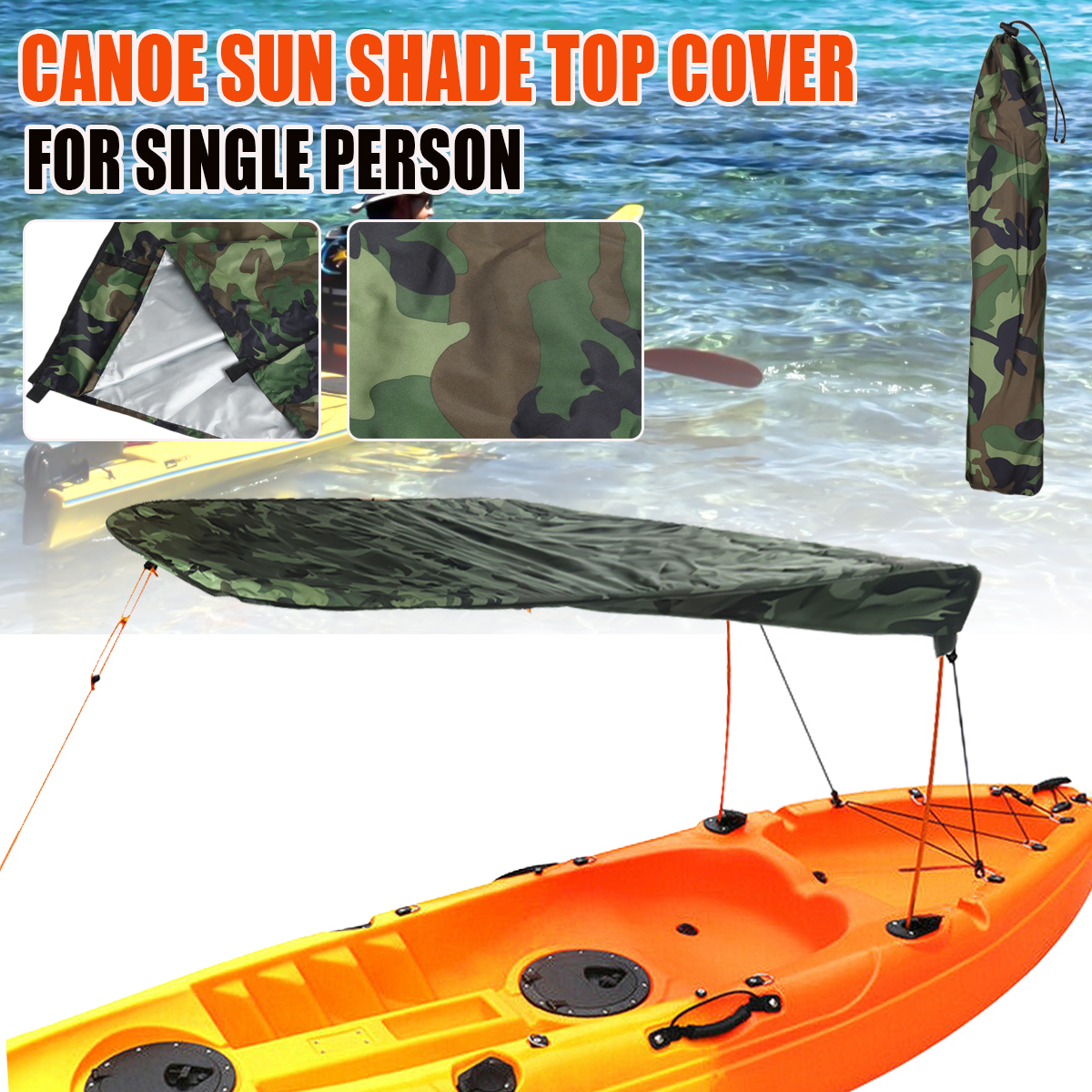 Kayak, Canoe & Raft Accessories Kayak Canoe Universal Kayak Boat Canoe Sun Shade Canopy Awning