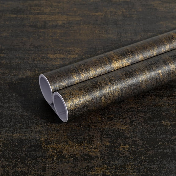 Abyssaly Black Wallpaper, 17.3" x 118" Peel and Stick Wallpaper, Self-Adhesive Removable Contact Paper for Cabinet Refacing, Home Decor, Wall Covering, and Furniture Update