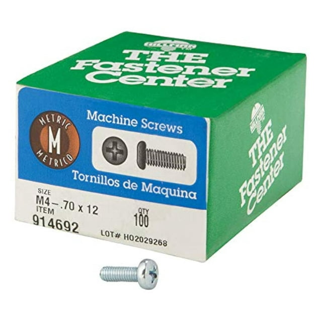 Tornillos Phillips Hillman M4-0.7 x 3 cm con cabeza plana de zinc