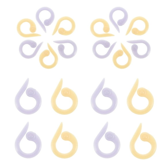 HAMPPLIES 20Pcs Stitch Markers Crochet for Handicraft Activities Assorted Color Plastic Ring Shape Marking Stitches