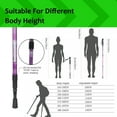 thumbnail image 3 of Aluminum Adustable Trekking Hiking Poles, Homeya Walking Sticks, Lightweight, Telescopic, Pair of 2, Purple, 3 of 8