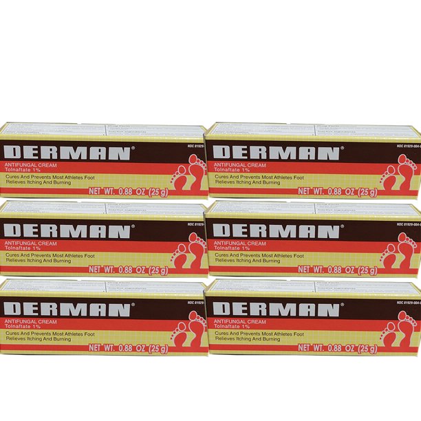 Derman Antifungal Cream. Athlete's Foot, Ringworm and Jock Itch