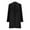 Black, variant on Breezora Women's Notched Lapel Wool Blend Overcoat Long Sleeve Button Down Work Coat Winter Warm Trench L Size Black