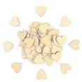thumbnail image 1 of 50pcs 30mm Blank Heart Wood Slices Discs for DIY Crafts Embellishments (Wood Color), 1 of 3
