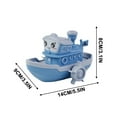 thumbnail image 2 of Qocolhg Windup Ship Bath Toys for 1 Year Old Boy, Funny Wind-up Steamship Bathtub Toy Clockwork Boat Water Toy Steamboat Tub Toy Steamer Pool Toy, Birthday Christmas Gifts for Kids Boys Girls, 2 of 9