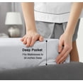 thumbnail image 3 of RUVANTI 100% Cotton Sheets – Full Size Percale Bedding, Cooling & Breathable, Durable with a Crisp, Soft & Comfortable Feel, 16" Deep Pocket, 4-Piece Set, Quiet Gray, 3 of 8