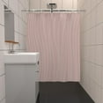 thumbnail image 2 of 72x84 Inch Pink White Splicing Shower Curtain Abstract Striped Textured Minimalism Bath Curtain Rustic Farmhouse Vibrant Color Bathtub Curtain for Kids Bathroom Decor Polyester with Hooks, 2 of 6