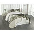 thumbnail image 2 of Black and White Coverlet, Seine River Paris City France Snowy Winter in The Urban City Trees, 3 Piece Decorative Quilted Bedspread Set with 2 Pillow Shams, Queen Size, White Black, by Ambesonne, 2 of 4