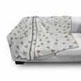 thumbnail image 3 of Geometric Soft Flannel Fleece Throw Blanket, Raining Effect of Diminishing Rotated Flyaway Equilateral Triangles, Cozy Plush for Indoor and Outdoor Use, 50" x 70", Pale Brown and White, by Ambesonne, 3 of 6