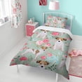 thumbnail image 4 of Jack Russell Terrier Dog and Flower Duvet Cover and Pillowcase Set for Single Bedding, Bedroom Accessories for Kids Teens, 4 of 5