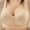Beige, variant on Beige Push Up Bras for Women Lace Frongt Button Shaping Cup Adjustable Shoulder Strap Large Size Bra
