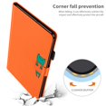 thumbnail image 5 of Dteck Case for Amazon Fire HD 8 (2020) 8-inch,Magnetic Patterned PU Leather Wallet Card Holder Amazon Fire HD 8 Plus (2020) Case Kickstand Shockproof Protective Folio Cover,Orange, 5 of 7